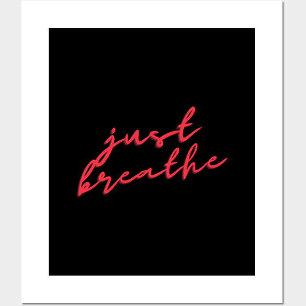 Just breathe in red Wall Art by Patterns-Hub